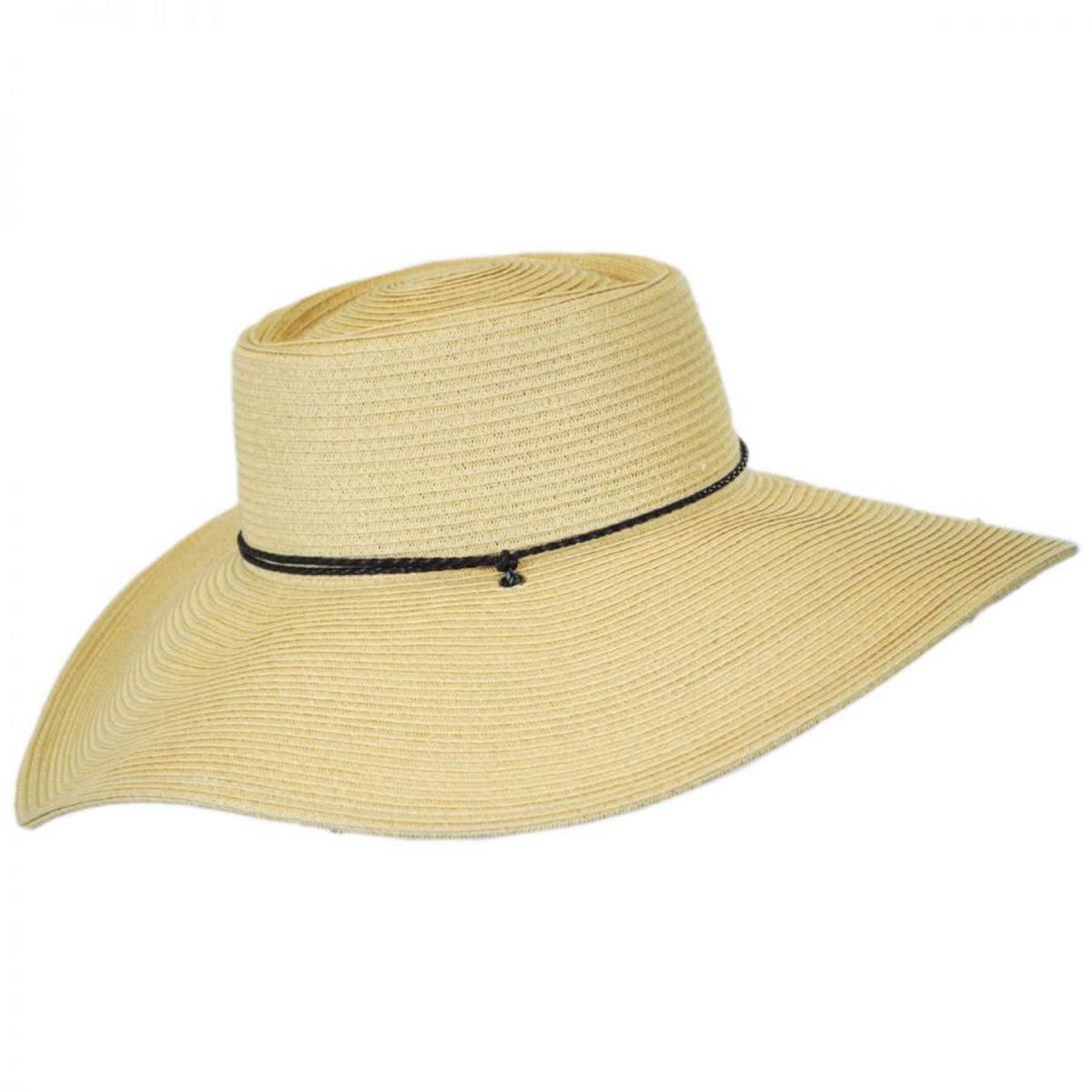 Jeanne Simmons | Wide Brim Toyo Straw Gambler Hat | 101717 | profile | NATURAL