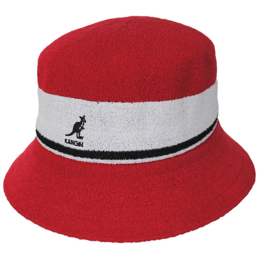 Kangol | Bermuda Stripe Bucket Hat | 185729 | lead | SCARLET
