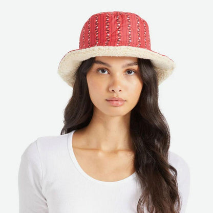 BRIXTON HATS | Petra Sherpa Reversible Bucket Hat | 185539 | lsfone | PRAIRIE FLORAL/DOVE