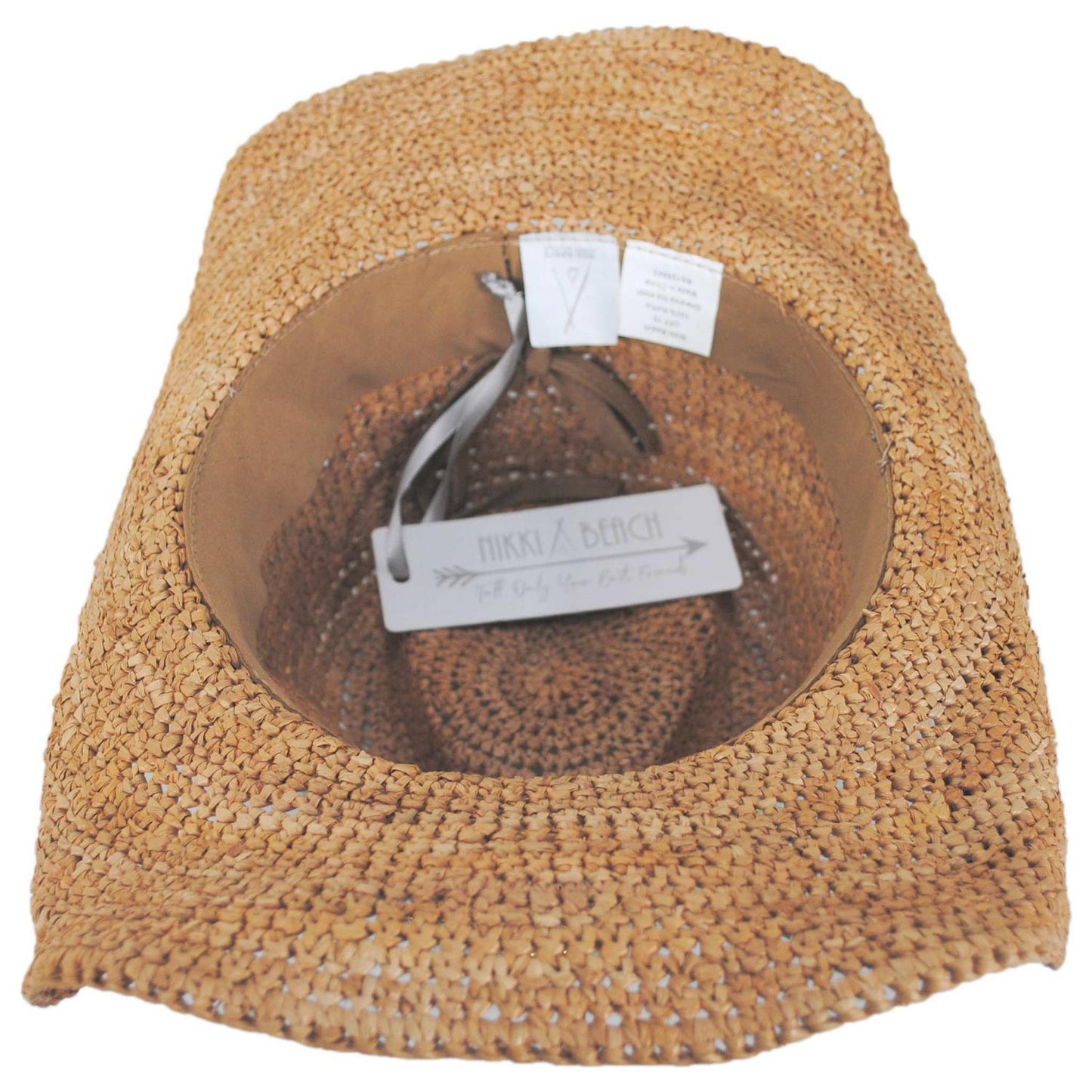 NIKKI BEACH | Allison Raffia Straw Western Hat | 102651 | under | COCOA