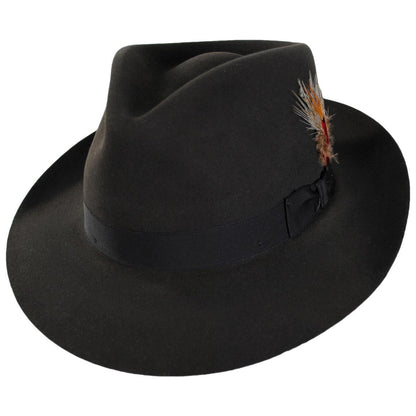 Stetson | Downs Fur Felt Fedora Hat | 130687 | lead | GRAPHITE