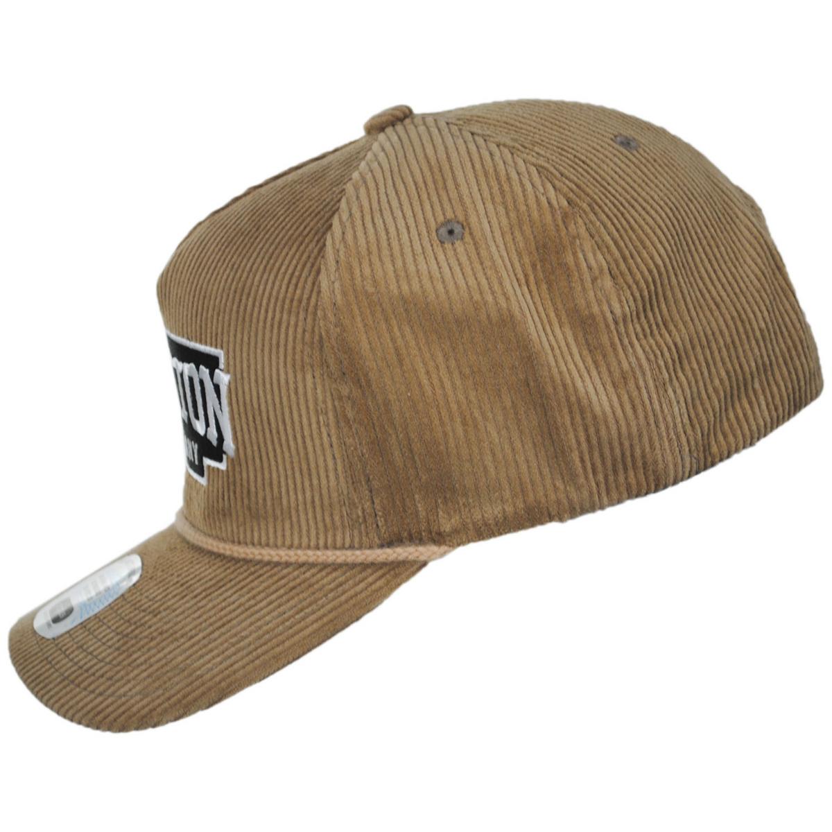 BRIXTON HATS | Pierson Cotton Corduroy MP Snapback Baseball Cap | 201881 | profile | SAND CORDUROY