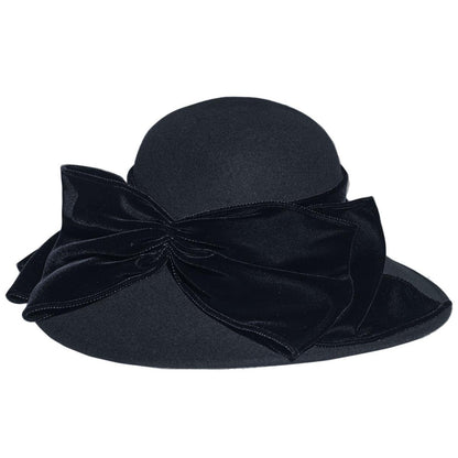 Toucan Collection | Velvet Waterfall Wool Felt Lampshade Dress Hat - Made to Order