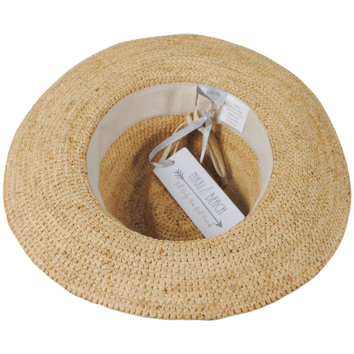 NIKKI BEACH | Arielle Raffia Straw Fedora Hat | 102658 | under | NATURAL