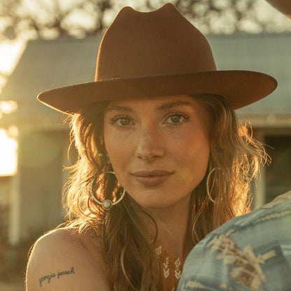 Stetson | Royal Deluxe Open Road Fur Felt Western Hat | 130750 | lsfone | WALNUT