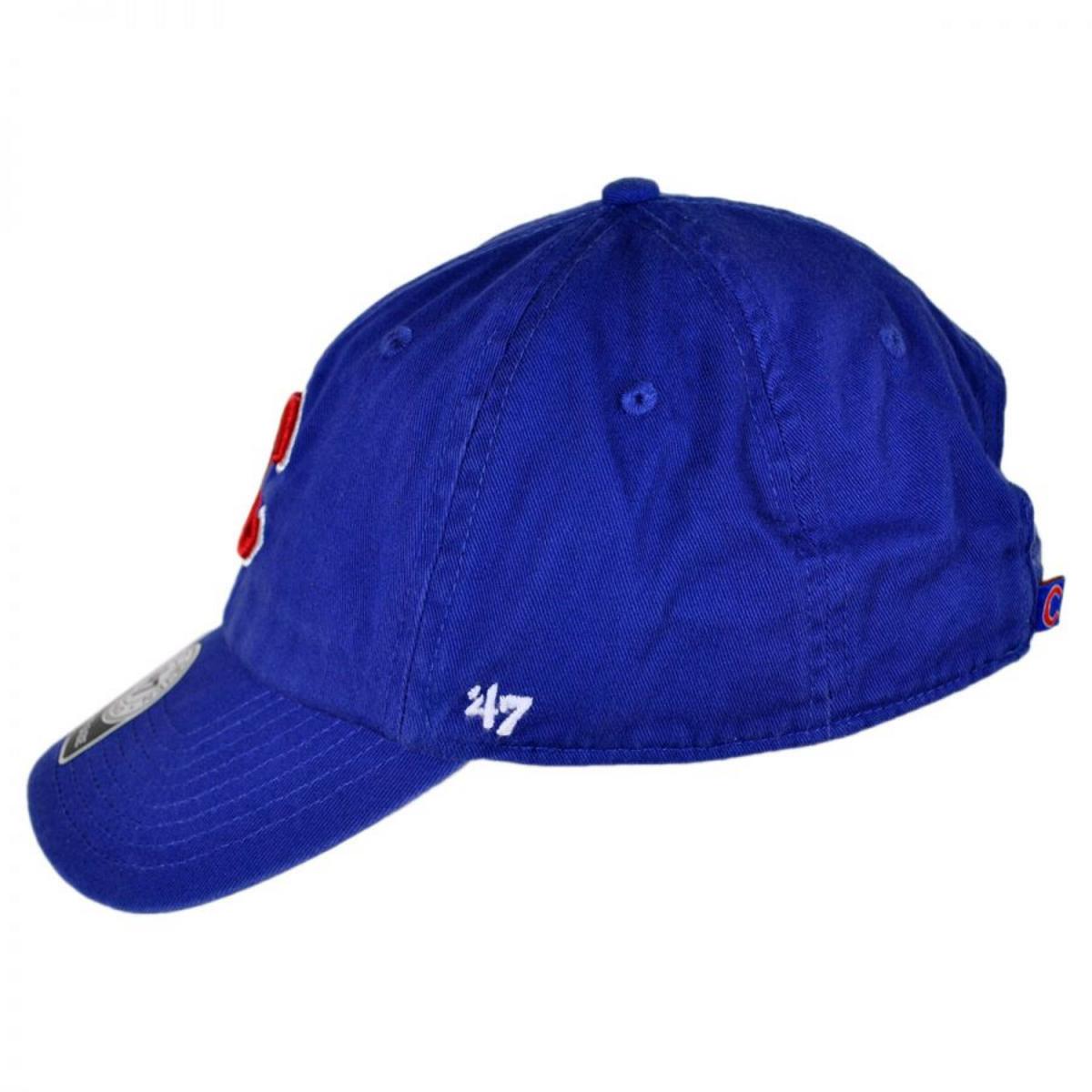 47 Brand | Chicago Cubs MLB Clean Up Strapback Baseball Cap Dad Hat | 203180 | profile | ROYAL