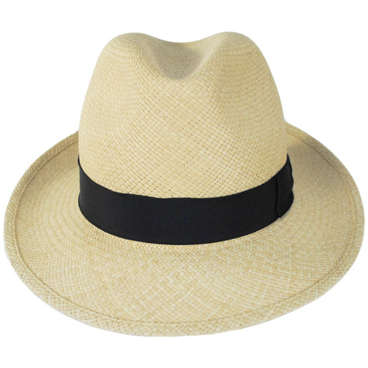 Borsalino | Quito Medio Panama Straw Fedora Hat | 126002 | front | NATURAL