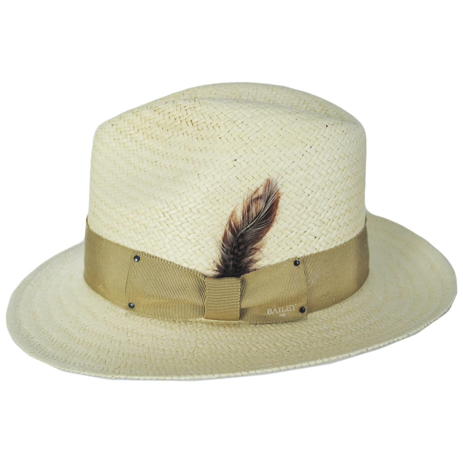 Bailey 1922 | Blixen Sun Raindura Straw Fedora Hat | 127936 | profile | TAN