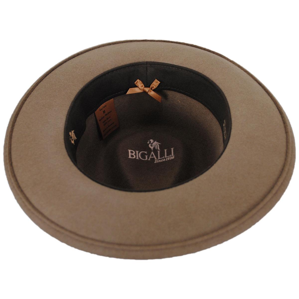 Bigalli | Lash Wool Felt Fedora Hat | 131441 | under | KHAKI