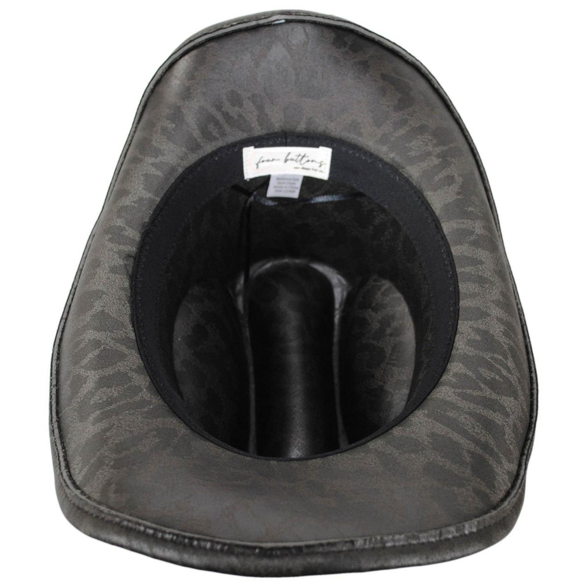 San Diego Hat Company | Meow Faux Leather Western Hat | 108657 | under | LEOPARD