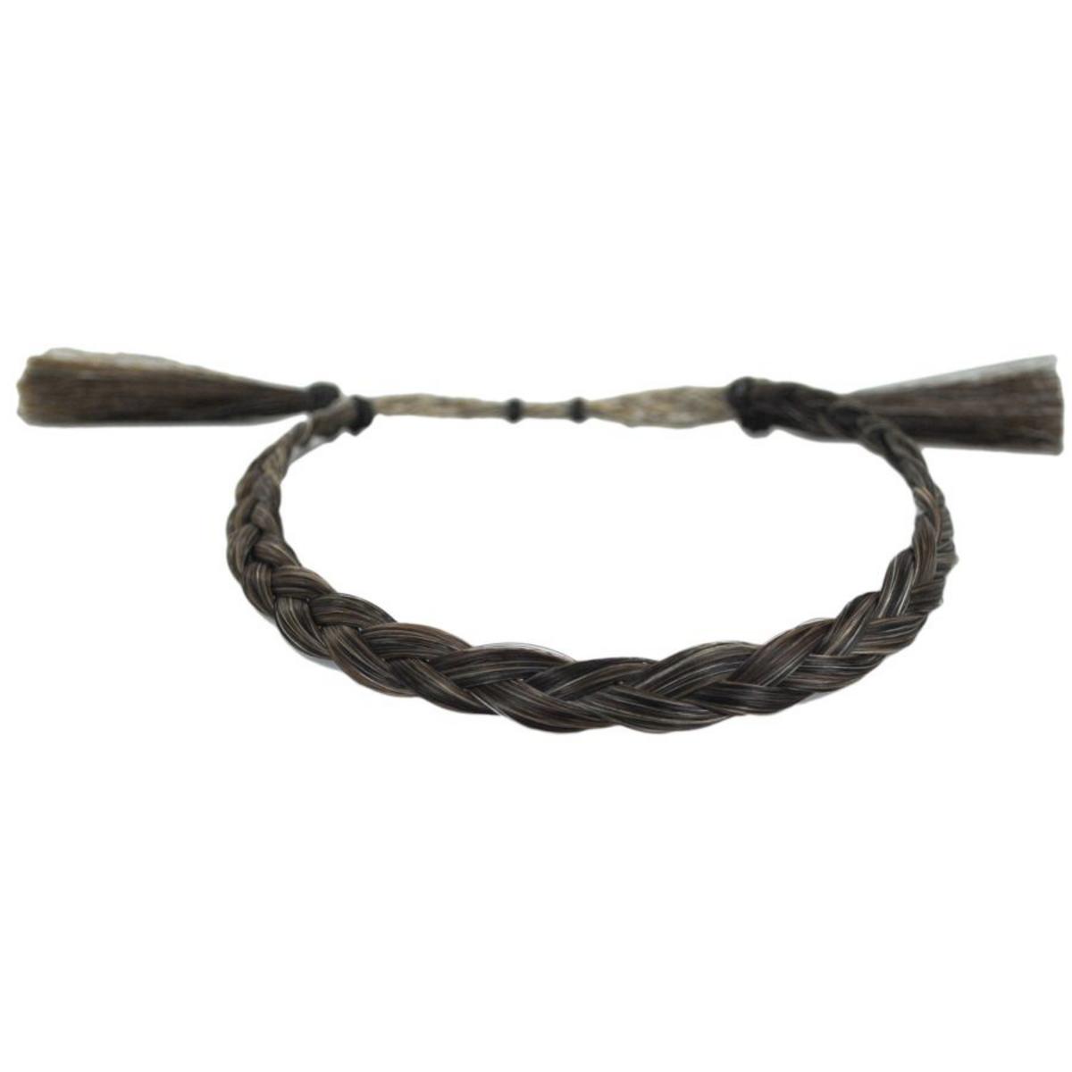 3 Regions Trade Co. | Solid Color Horse Hair Braid Double Tassel Hat Band | 601701 | lead | BROWN