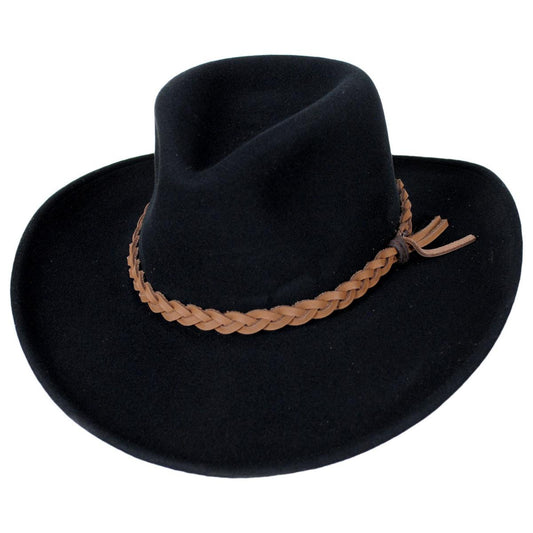 Bailey Western | Switchback Crushable Wool LiteFelt Aussie Hat | 130027 | lead | BLACK