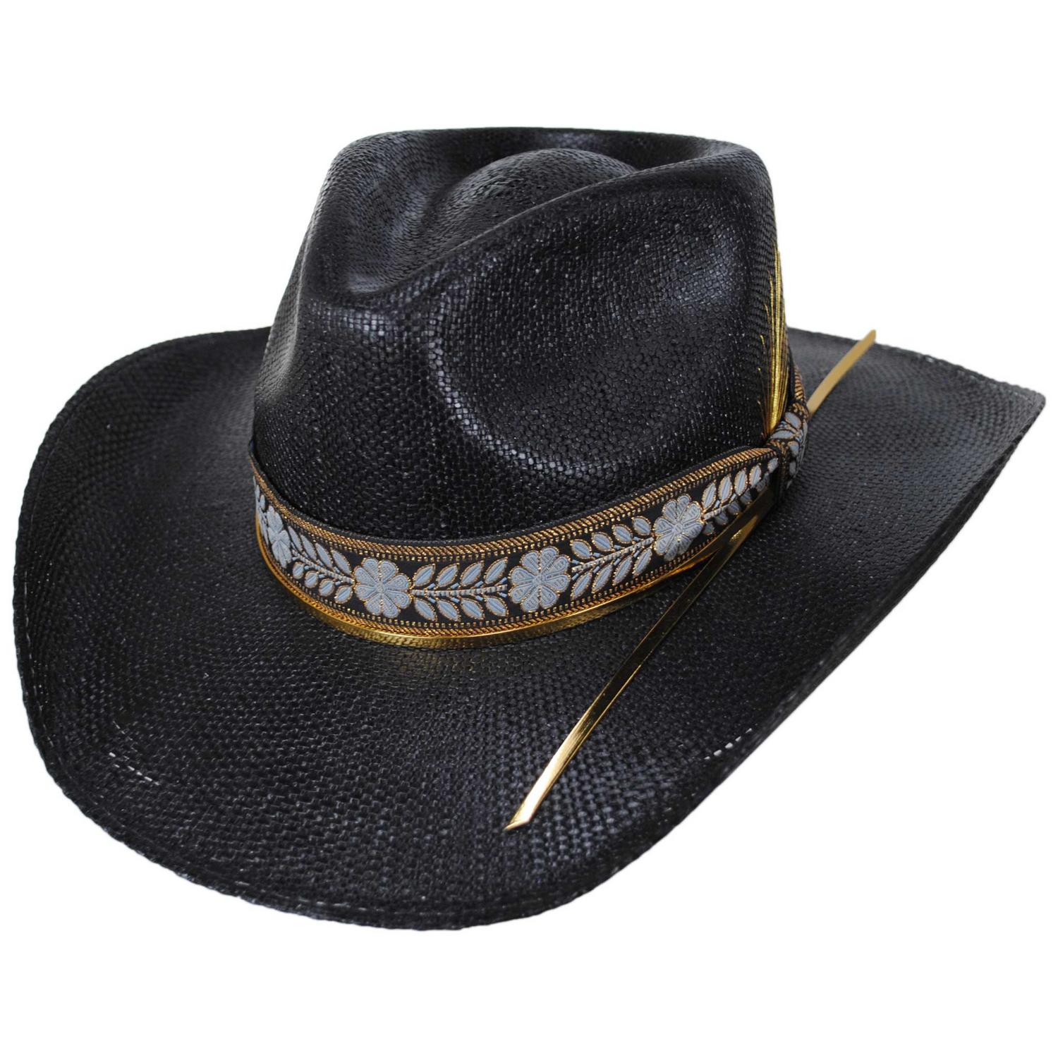 Charlie 1 Horse | Lainey Wilson Wildflower Bangora Straw Western Hat | 101682 | lead | BLACK