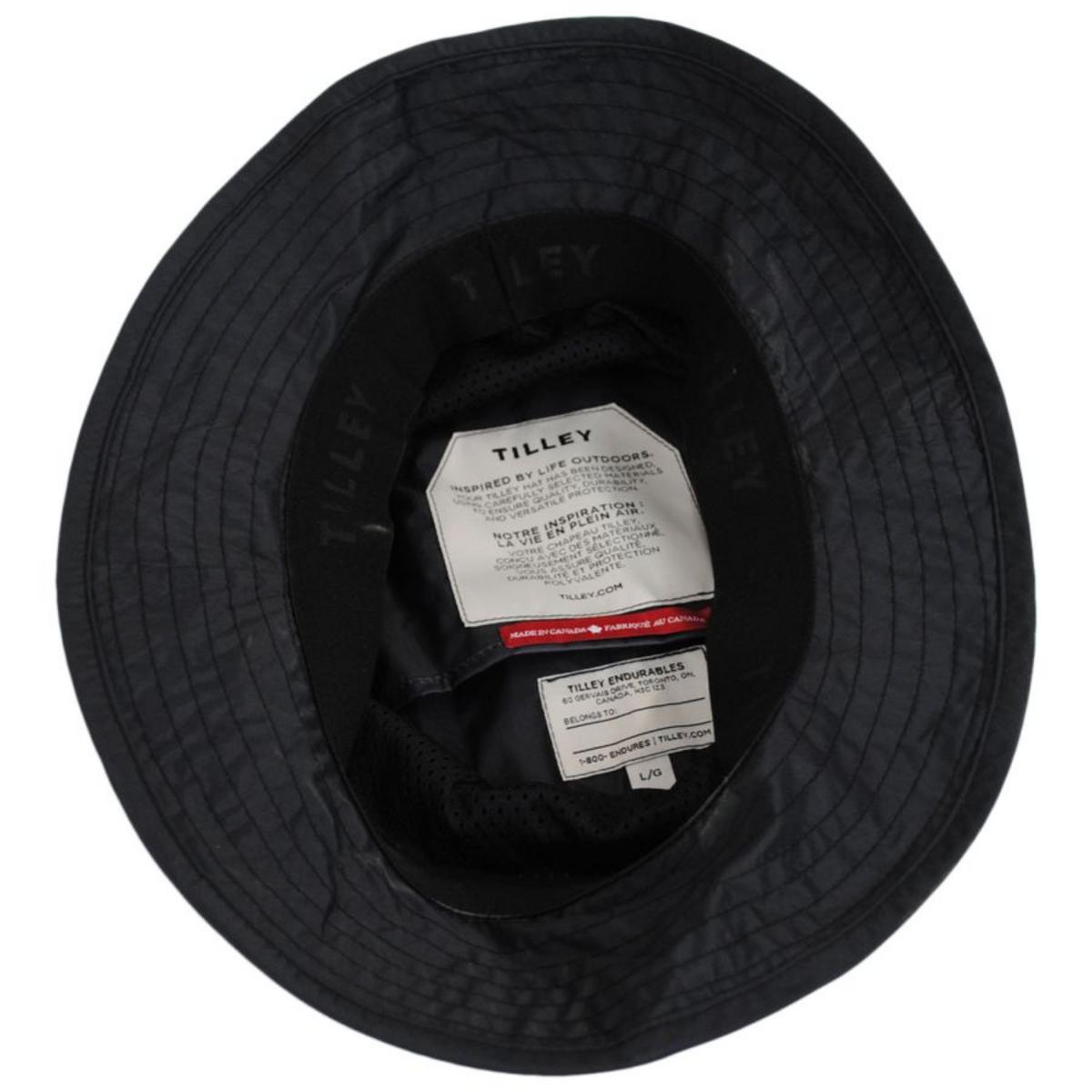 Tilley Endurables | Traverse DWR Ripstop Nylon Packable Bucket Hat | 400843 | under | BLACK