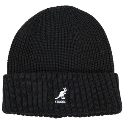 Kangol | Merino Wool Rib Beanie Hat | 500405 | lead | BLACK