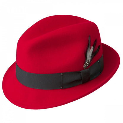 Bailey 1922 | Tino Wool LiteFelt Trilby Fedora Hat | 130008 | lead | RED