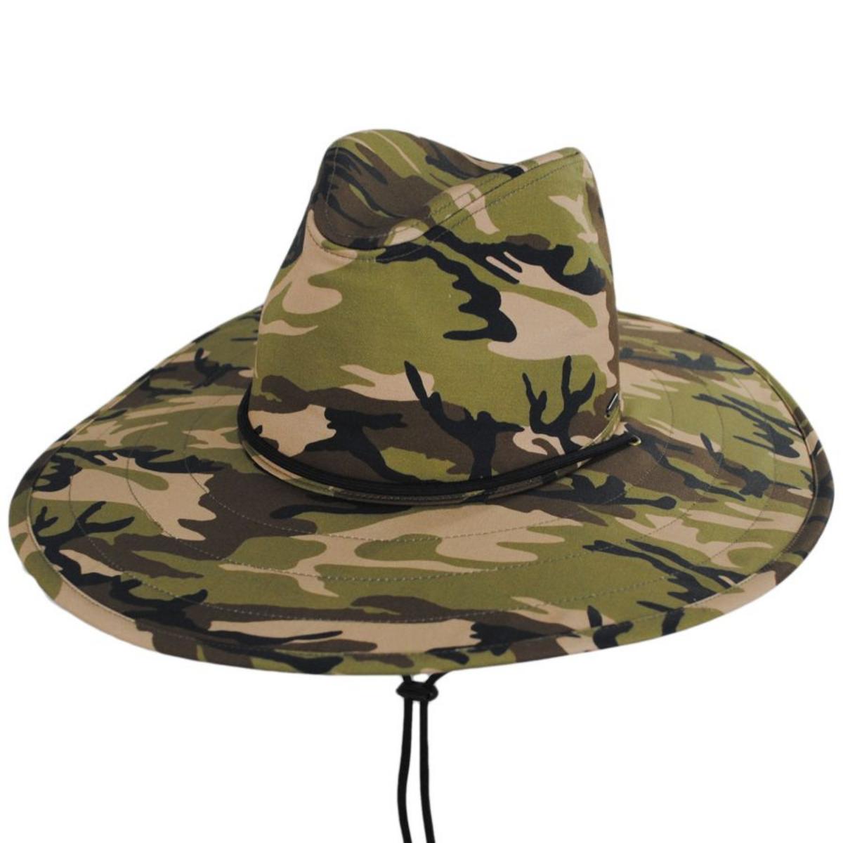 BRIXTON HATS | Field Cotton Aussie Sun Hat | 402613 | lead | CAMOUFLAGE
