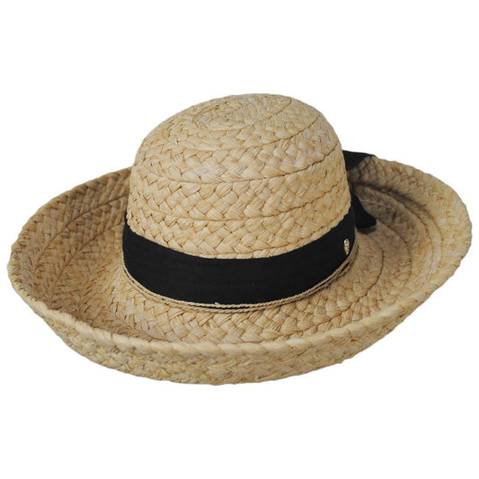 Helen Kaminski | Classic 5 Raffia Wide Braid Sun Hat | 120802 | lead | NATURAL/BLACK