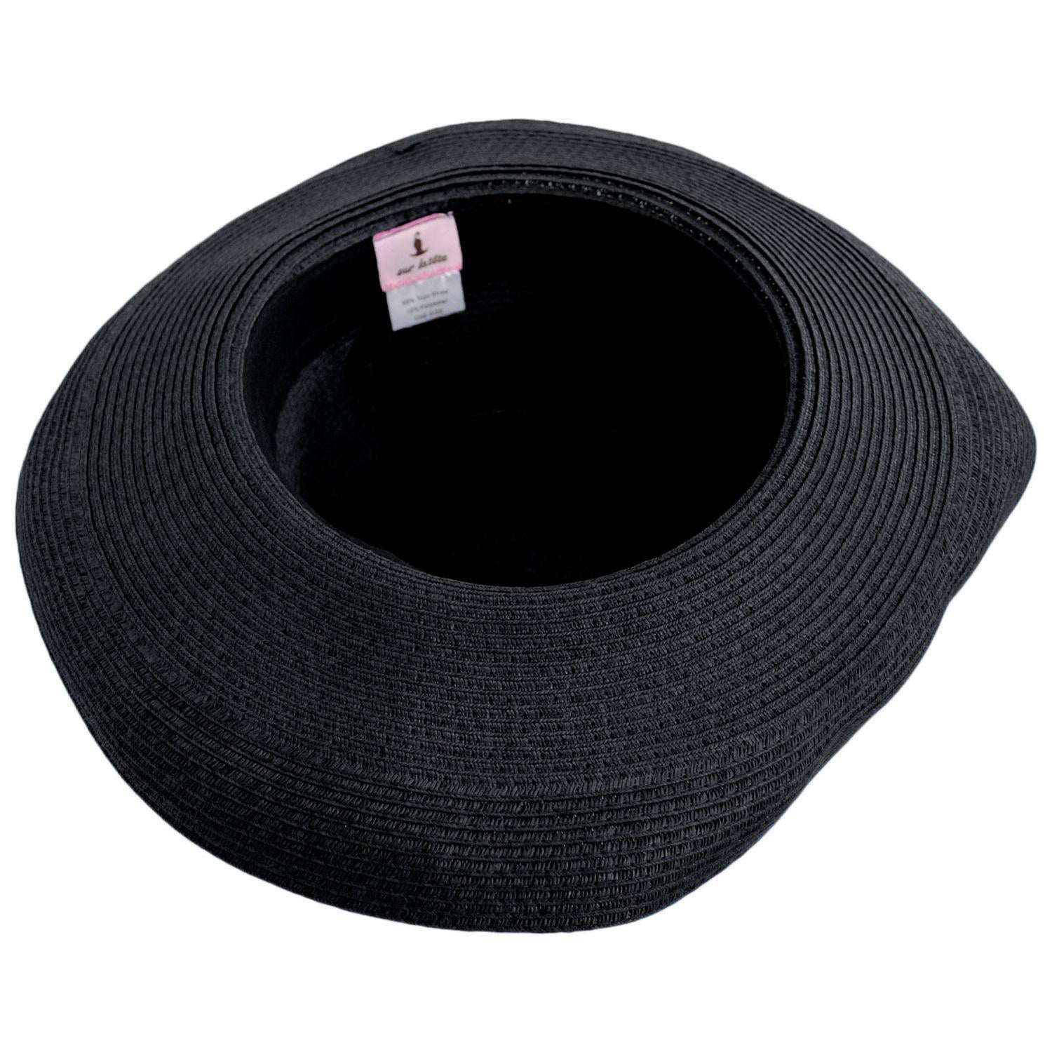 sur la tete | Traveler Toyo Straw Breton Sun Hat | 104200 | under | BLACK