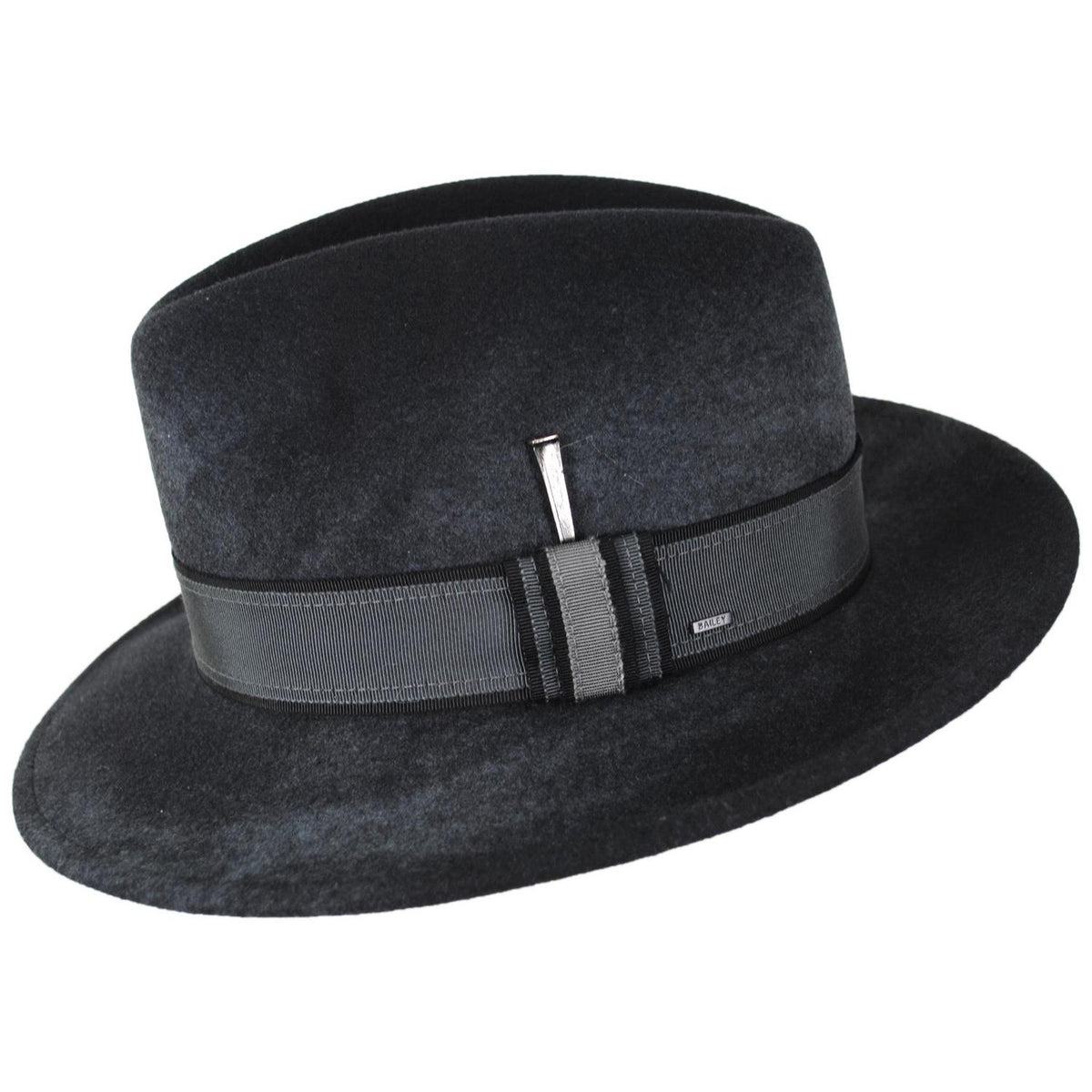 Bailey 1922 | Rawn Wool LiteFelt Fedora Hat | 133312 | profile | ELEPHANT GREY SWIRL