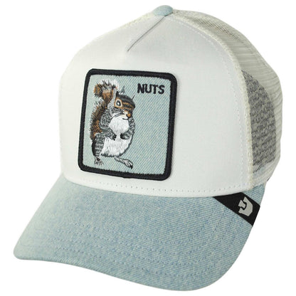 Goorin Bros | Denim Nuts Mesh Trucker Snapback Baseball Cap | 200847 | lead | LIGHT DENIM