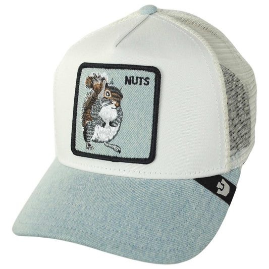 Goorin Bros | Denim Nuts Mesh Trucker Snapback Baseball Cap | 200847 | lead | LIGHT DENIM