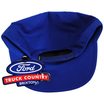 BRIXTON HATS | Ford No.1 Cotton HP Snapback Baseball Cap | 201884 | under | FORD BLUE