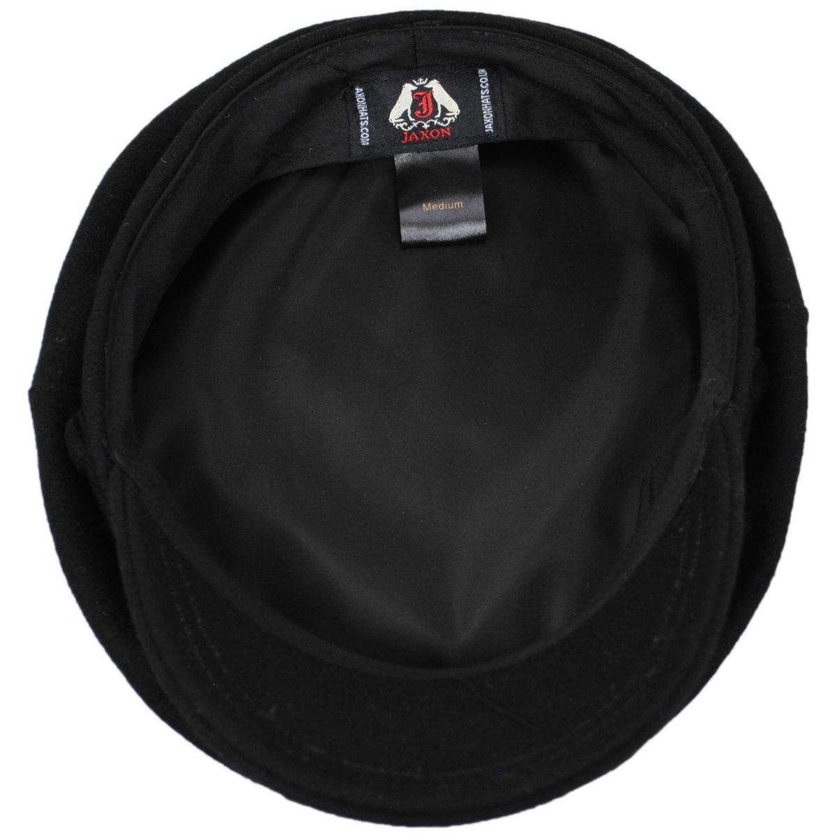 Jaxon Hats | Wool Fiddler's Cap | 181010 | under | BLACK