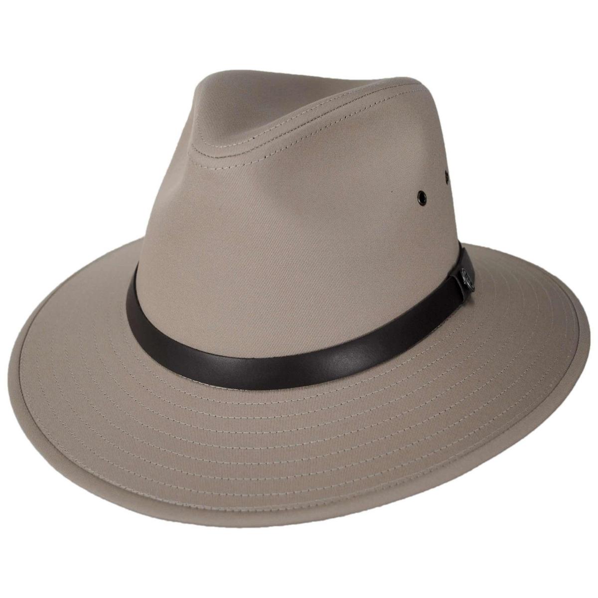 Jaxon Hats | Cotton Safari Fedora Hat | 147250 | lead | BRITISH TAN