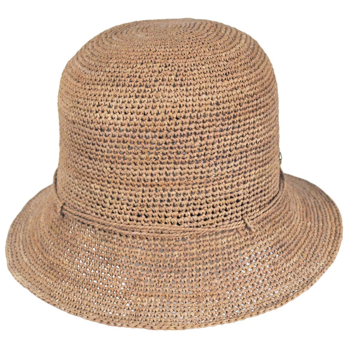 Helen Kaminski | Villa 6 Raffia Straw Cloche Hat | 120836 | front | NOUGAT