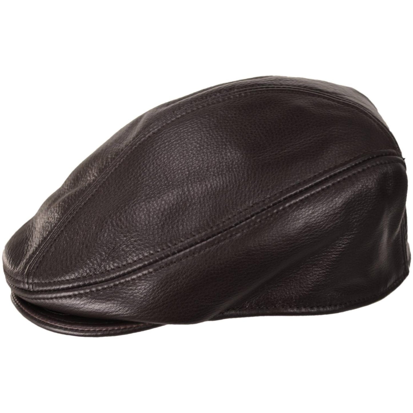 NEW YORK HAT CO | 1900 Lambskin Leather Ivy Cap | 161105 | profile | BROWN