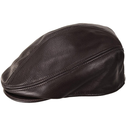 NEW YORK HAT CO | 1900 Lambskin Leather Ivy Cap | 161105 | profile | BROWN