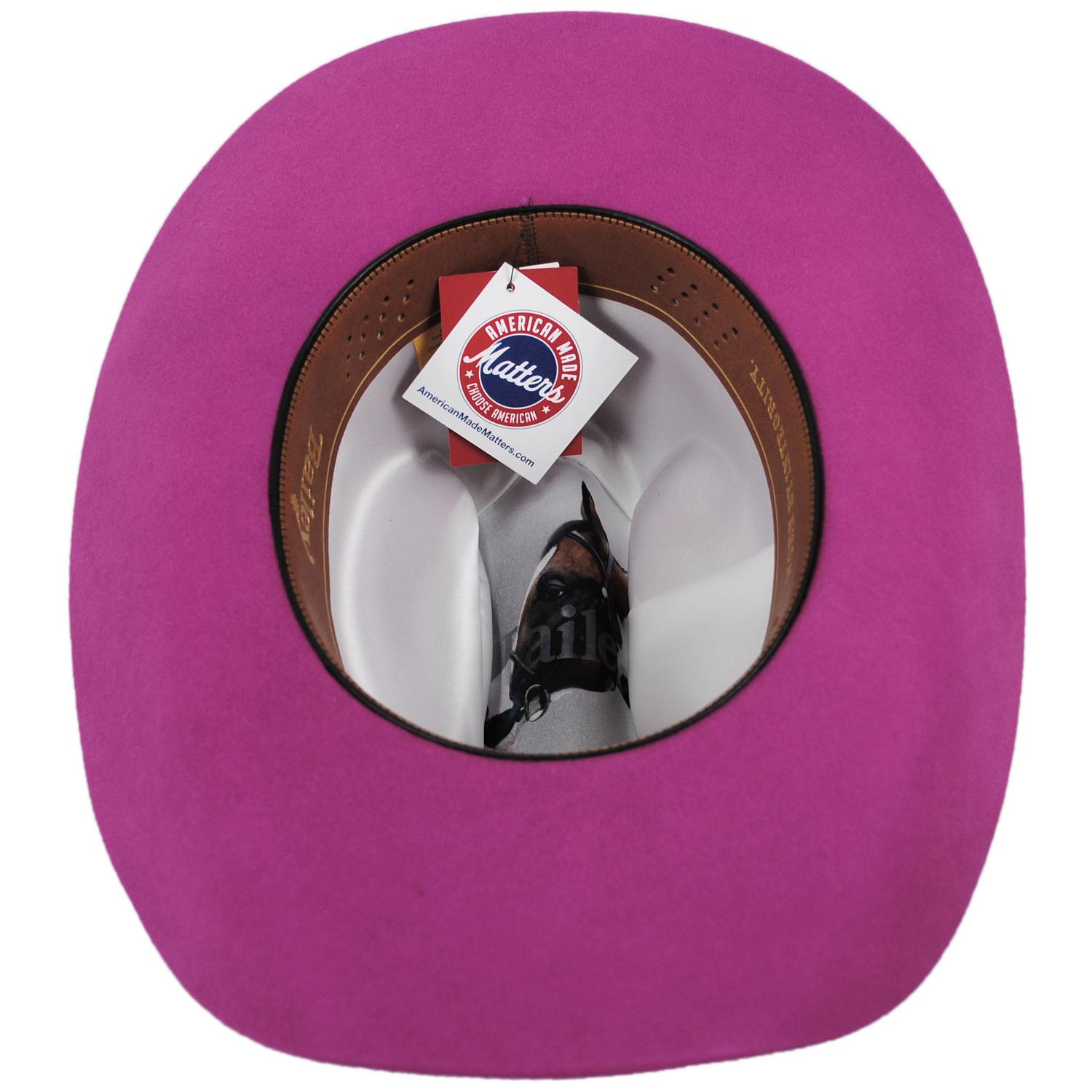 Bailey Western | Lightning Wool and Angora Felt Cowboy Hat - Fashion Colors | 130022 | under | MAGENTA HAZE