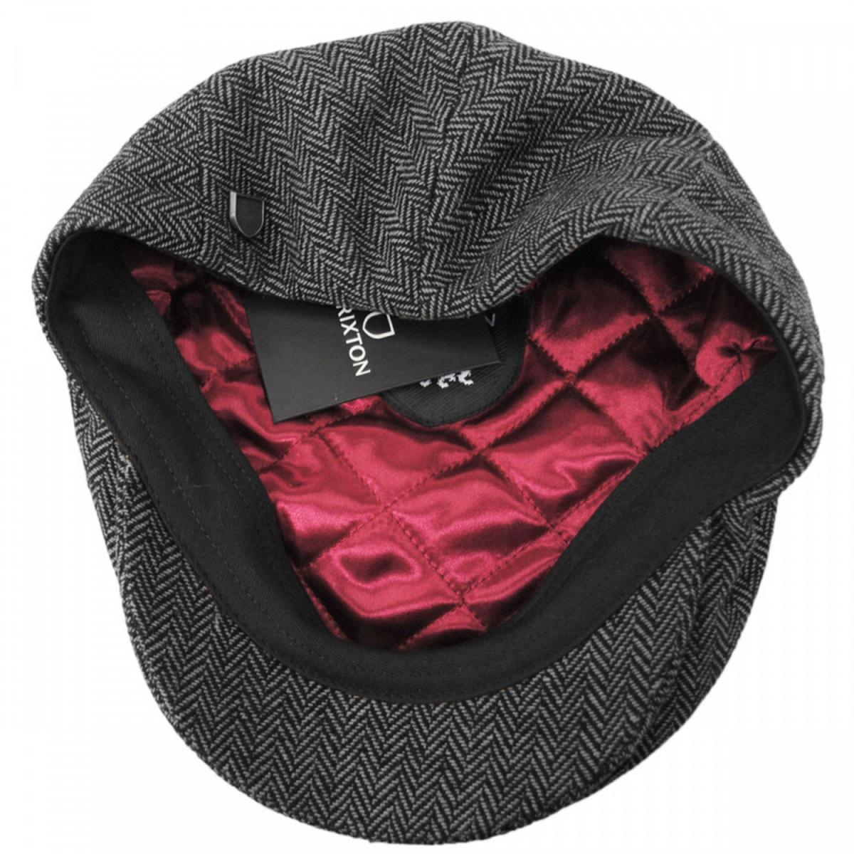 BRIXTON HATS | Hooligan Herringbone Wool Blend Ivy Cap | 161516 | under | GREY/BLACK