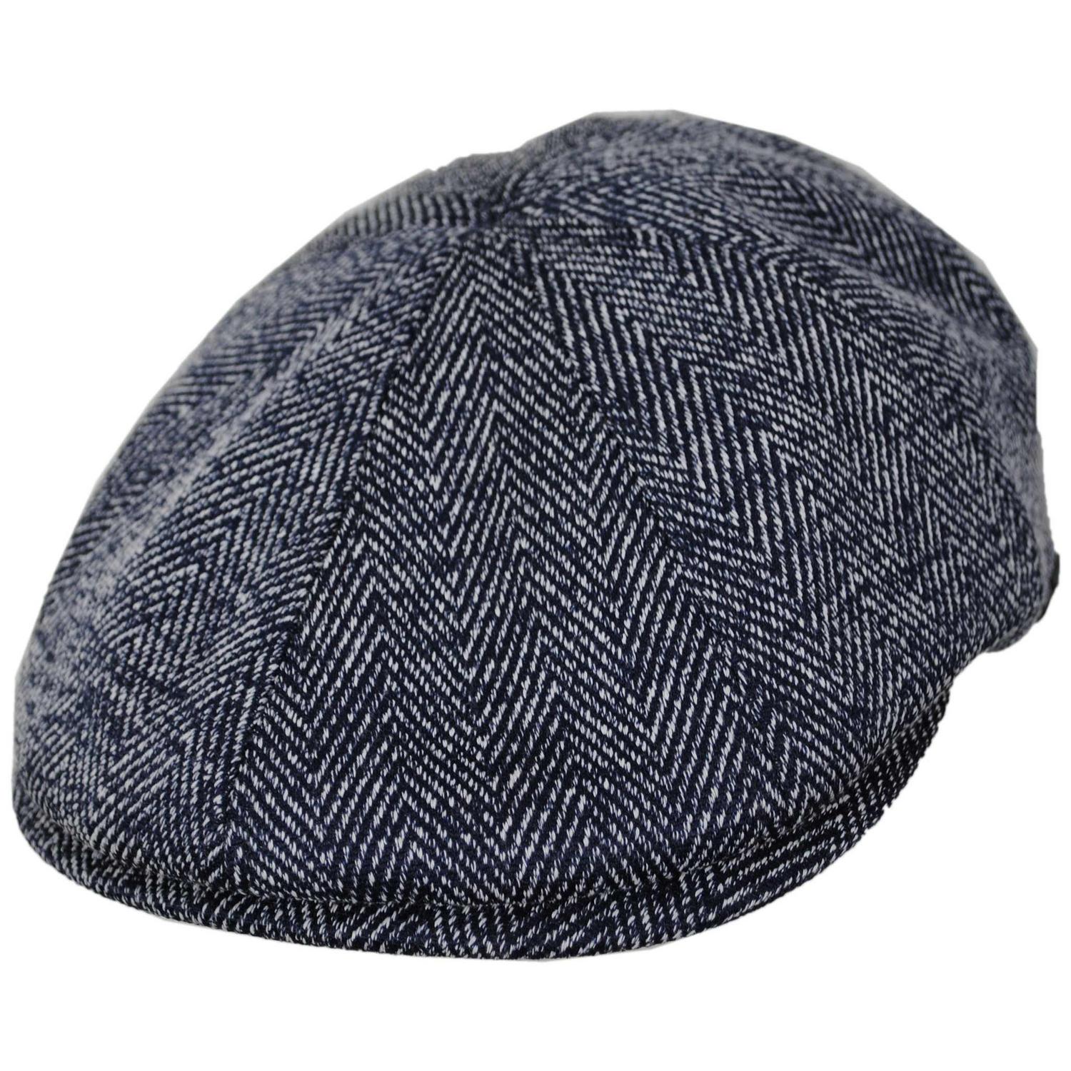 Kangol | Flexfit Pixel Herringbone Newsboy Cap | 160985 | lead | MARLED NAVY