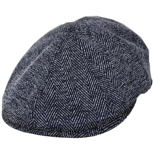 Kangol | Flexfit Pixel Herringbone Newsboy Cap | 160985 | lead | MARLED NAVY