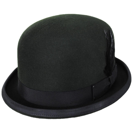 Bailey 1922 | Heritage Harker Wool Felt Bowler Hat | 130032 | lead | HEMLOCK