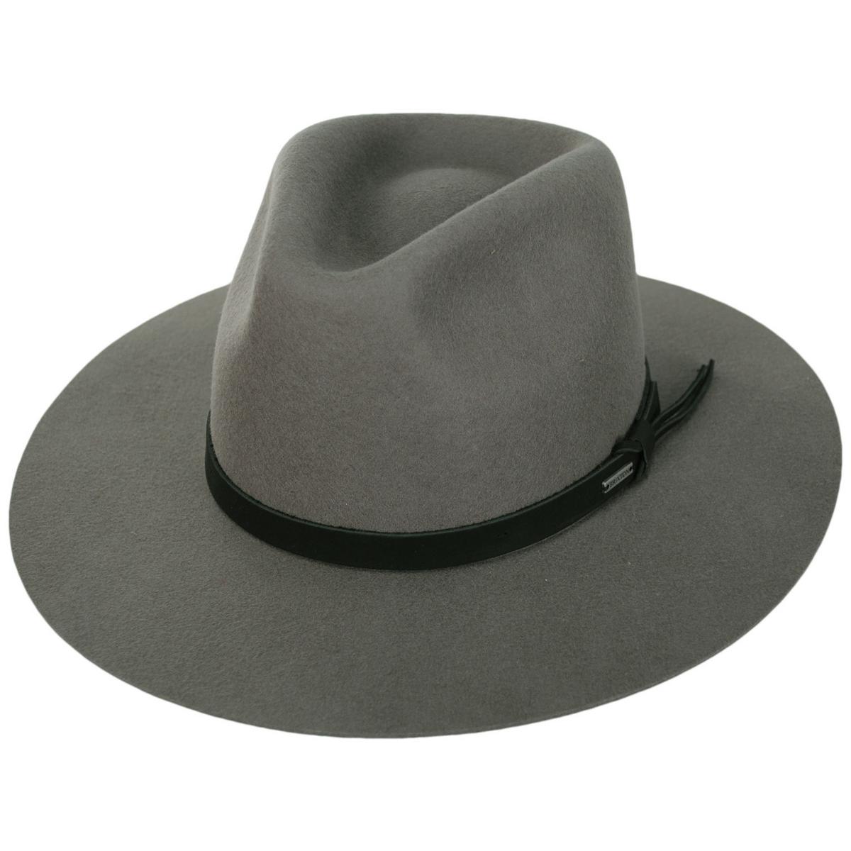 BRIXTON HATS | Hawkins Weather Guard Wool Felt Western Hat | 135613 | lead | BRINDLE/BLACK
