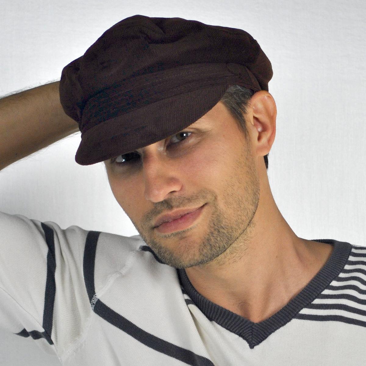 Jaxon Hats | Corduroy Fiddler's Cap | 181016 | lsmone | BROWN