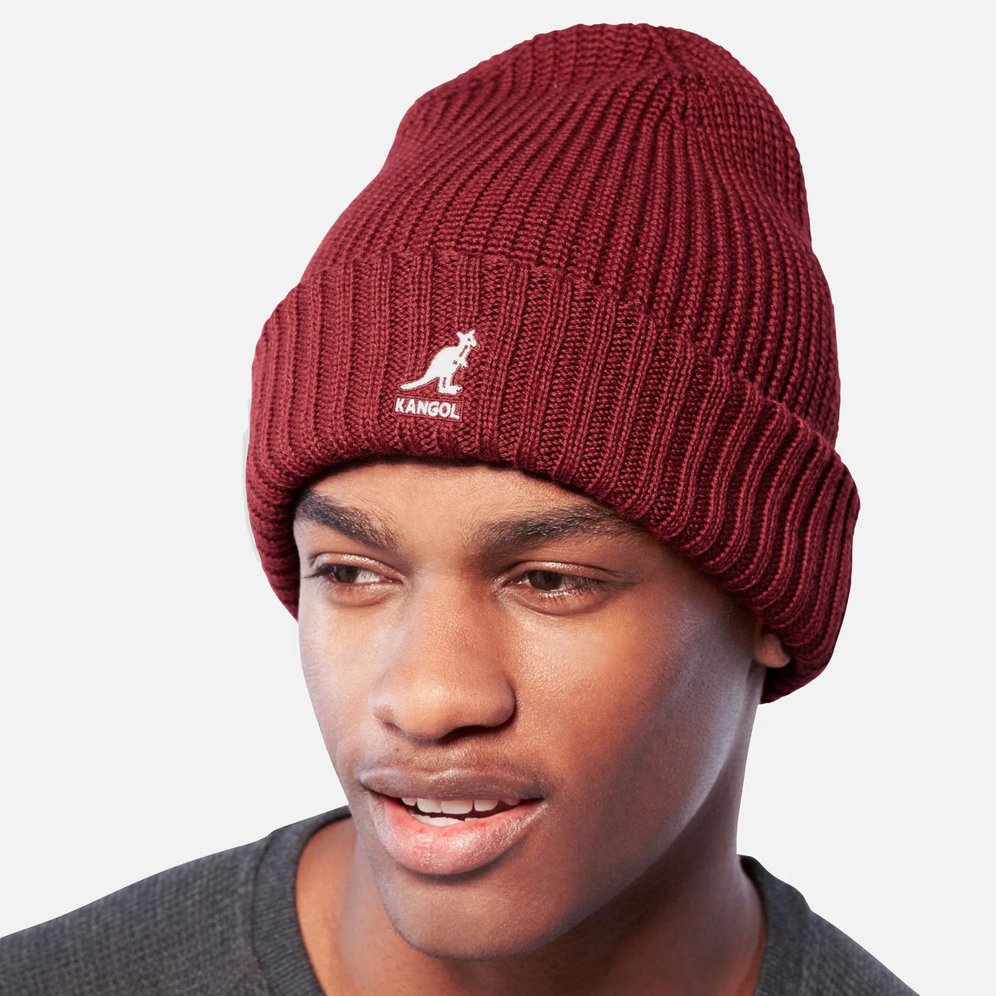 Kangol | Merino Wool Rib Beanie Hat - Fall | 500405D | lsmone | CRANBERRY