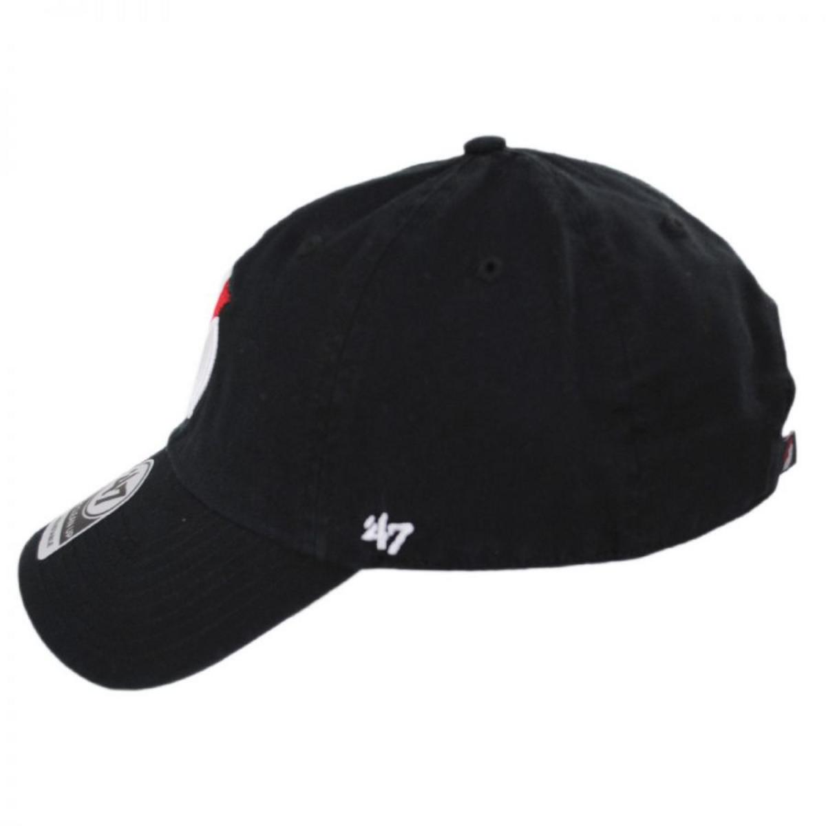 47 Brand | Portland Trail Blazers NBA Clean Up Strapback Baseball Cap Dad Hat | 204090 | profile | BLACK