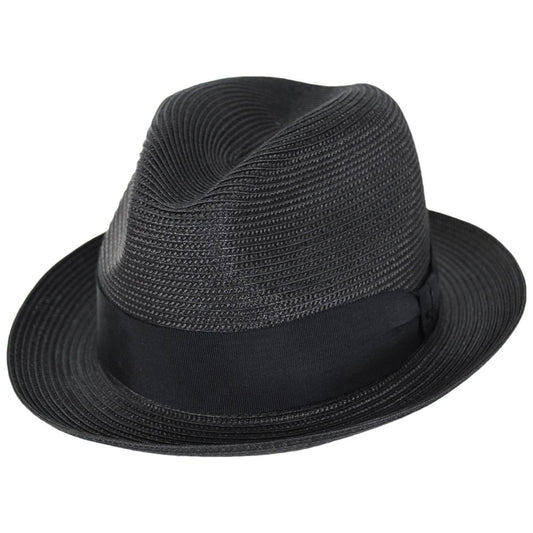 Bailey 1922 | Craig Straw Fedora Hat | 127820 | lead | BLACK