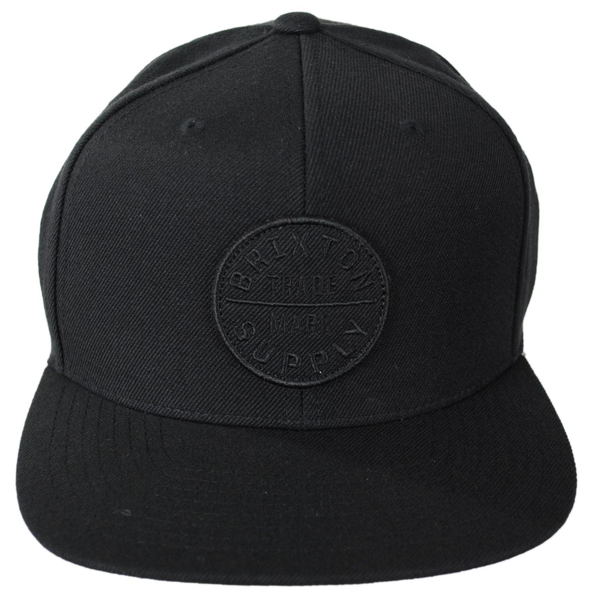 BRIXTON HATS | Oath III Snapback Baseball Cap | 201713 | front | BLACK/BLACK