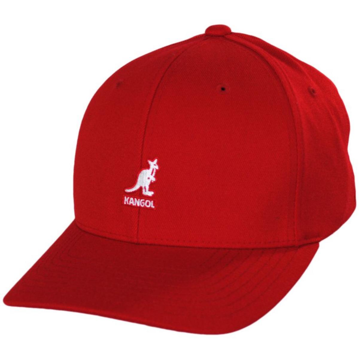 Kangol | Logo Wool FlexFit Fitted Baseball Cap | 201104 | lead | ROJO