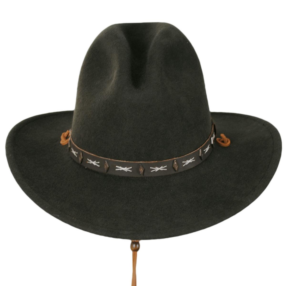 Stetson | Kalamath Crushable Wool Felt Western Hat | 130743 | front | SAGE GREEN