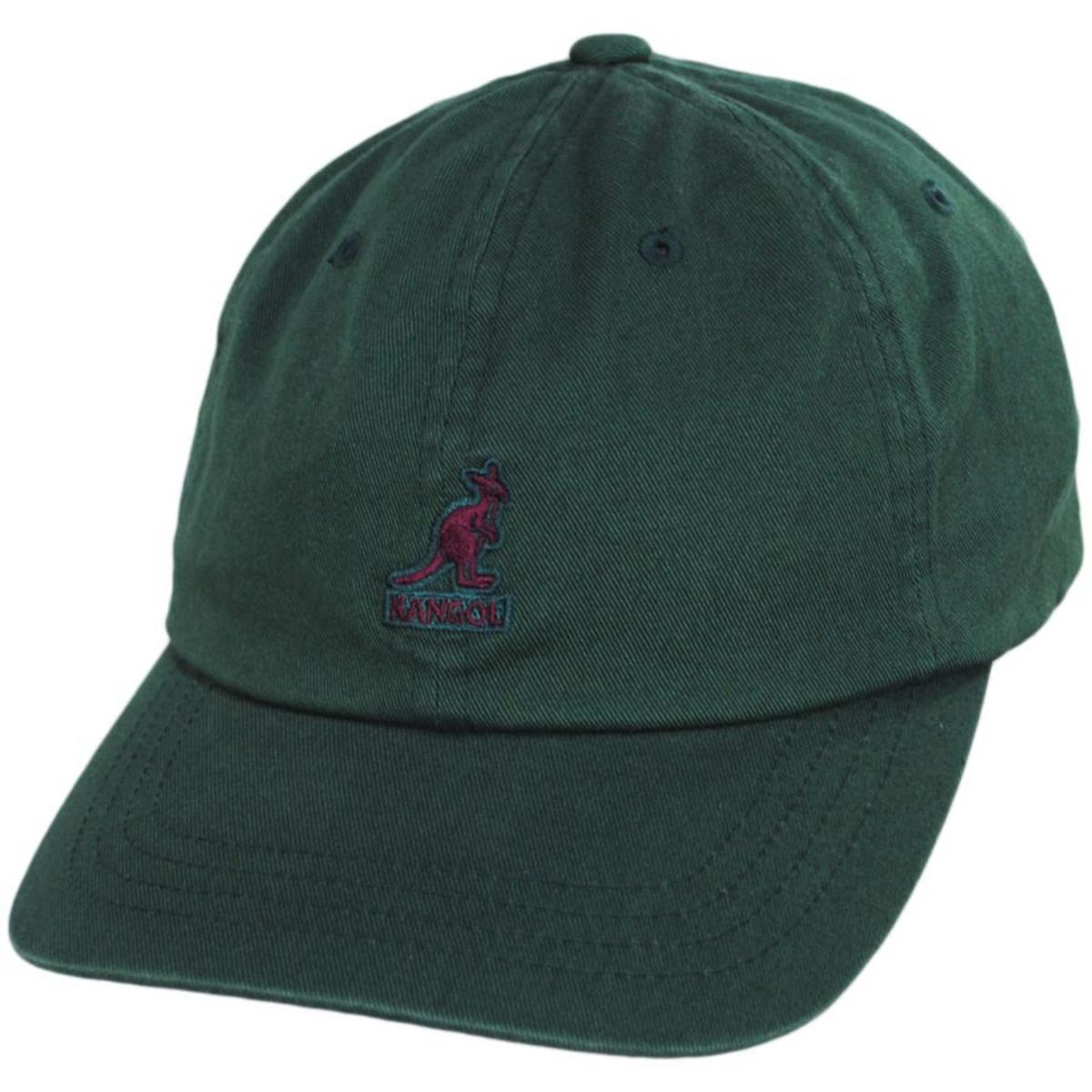 Kangol | Washed Cotton Strapback Baseball Cap Dad Hat | 201173 | lead | ALGAE