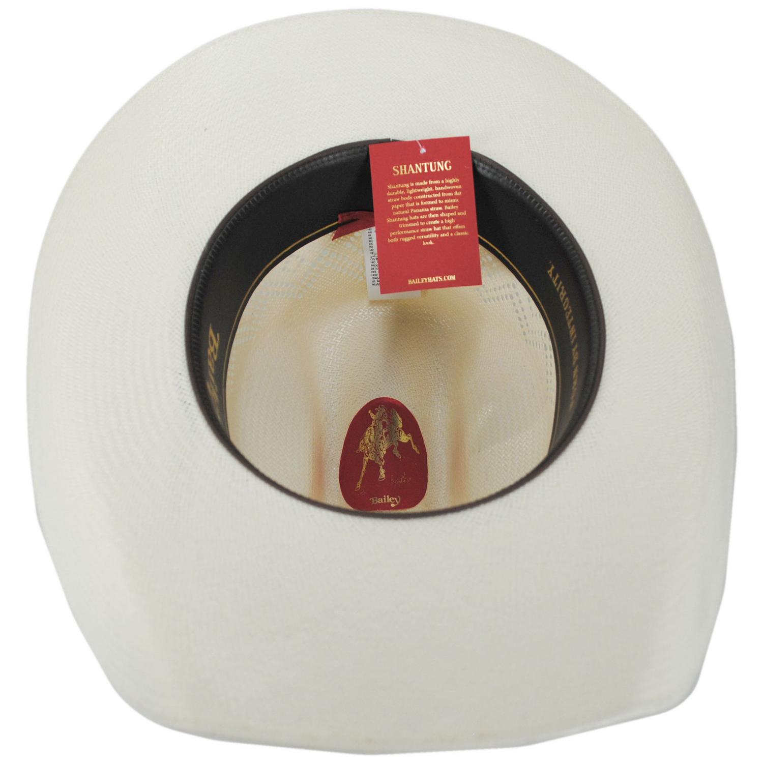 Bailey Western | Indio 15X Shantung Straw Western Hat | 127944 | under | IVORY