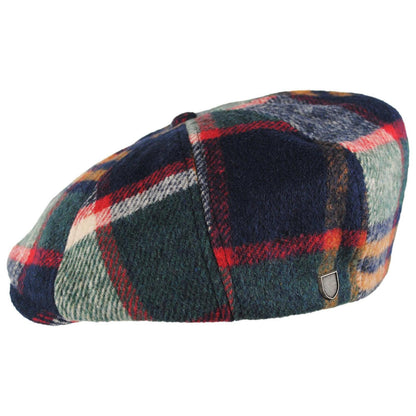 BRIXTON HATS | Brood Plaid Newsboy Cap | 161580 | profile | NAVY/GREEN/RED/CREAM