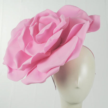Sophia | Oversized Rose Fascinator Hat | 122900 | front | PINK