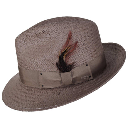 Bailey 1922 | Blixen Sun Raindura Straw Fedora Hat - Stone | 127936ST | profile | STONE